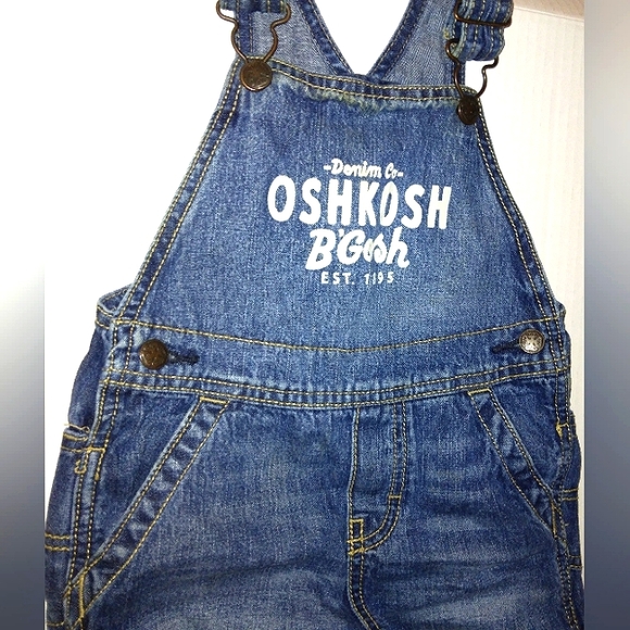 ☆Like New☆OSH KOSH B'GOSH Adorable Toddler Denim Cargo Overalls☆24mo - Picture 12 of 16